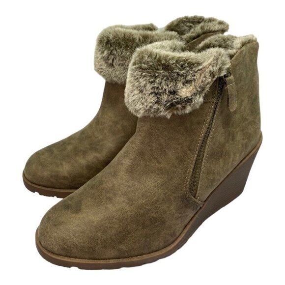 PB3 Lane Bryant Emma Fur Lined Wedge Ankle Bootie Women's 9Wide - Picture 3 of 10